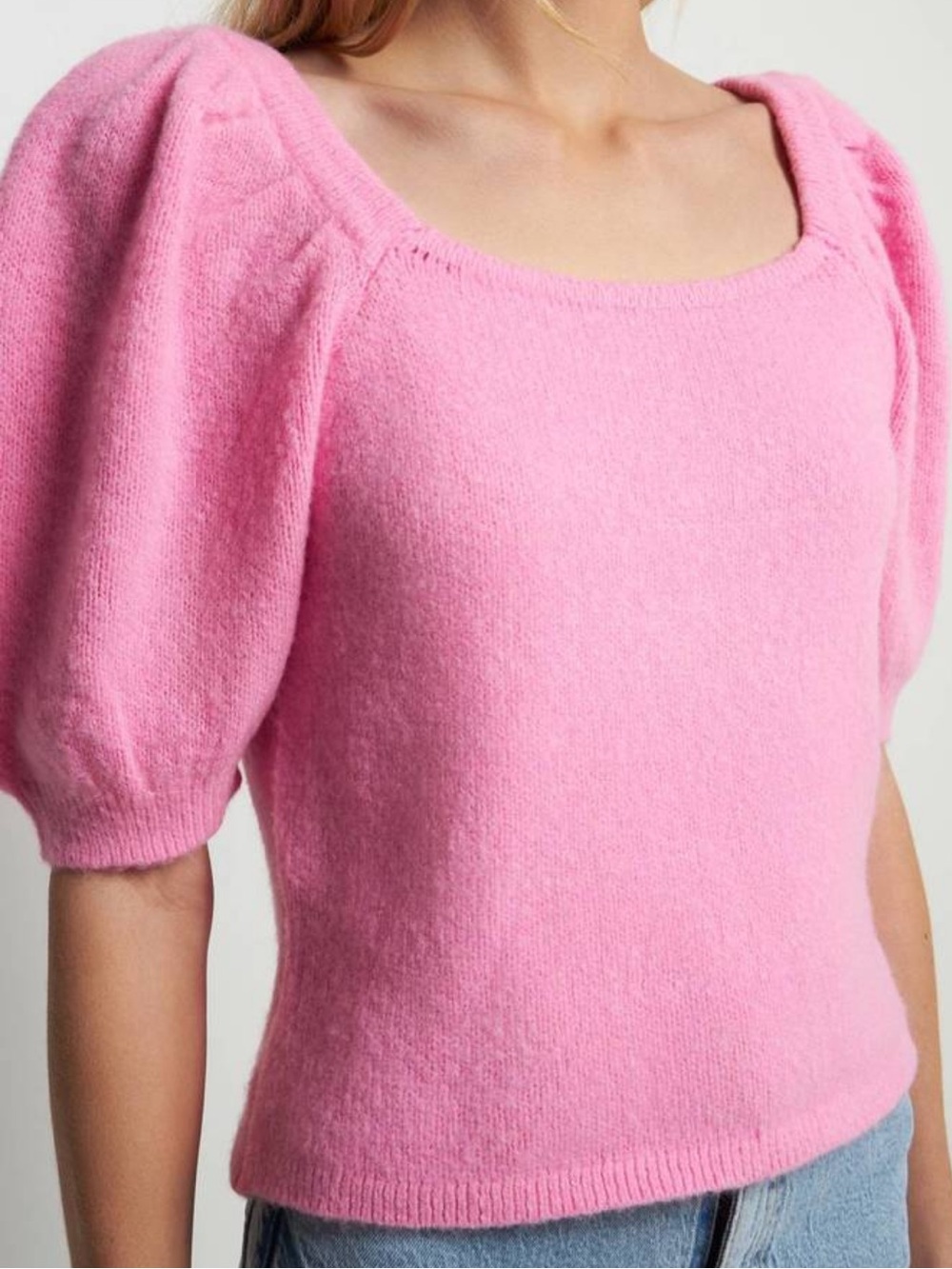 English Factory Puff Sleeve Sweater Size XXL in Bubblegum Pink NWT Tuckernuck